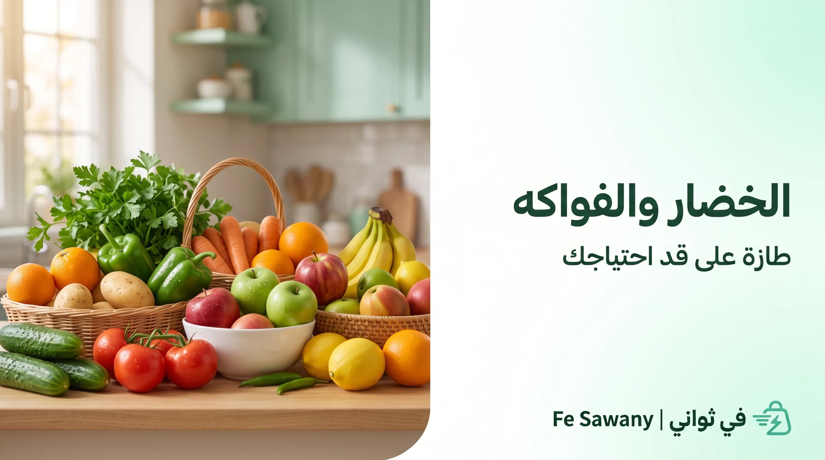 خضار وفواكه طازجة